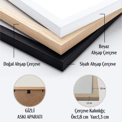 Bohem 3'lü Set Çocuk Odası Ahşap Tablo